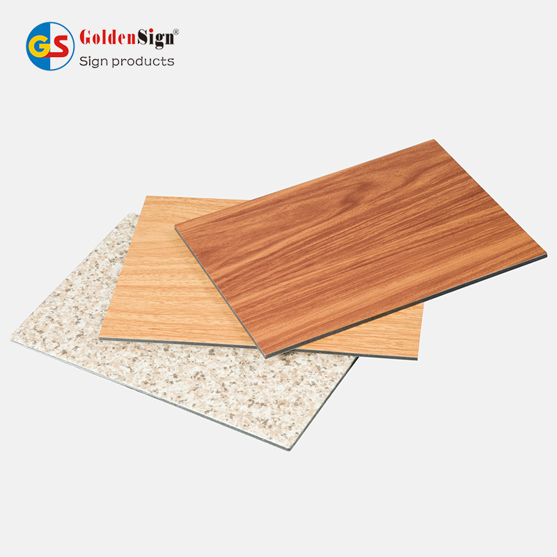 Goldensign wooden pattern ACP Aluminium composite sandwich panel