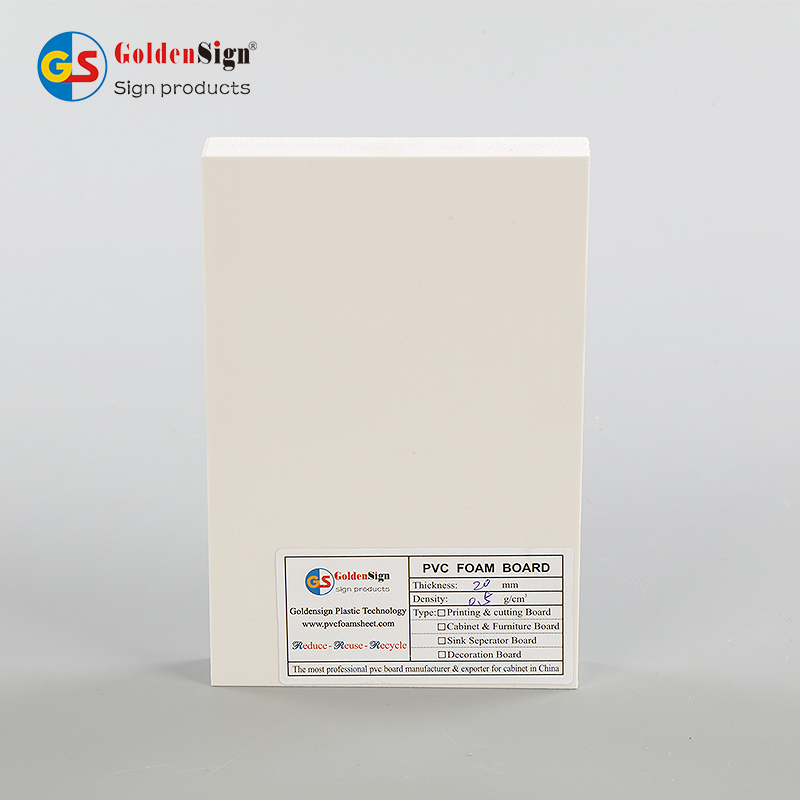10-20mm 1220*2440mm Manufacturer Lightweight Waterproof Goldensign PVC Celuka Board Foam Panels for Building