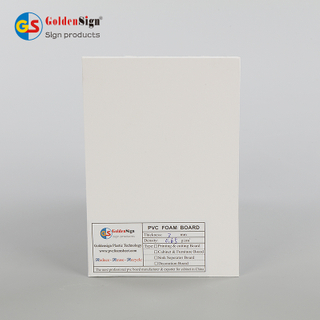Goldensign 1-25 მმ PVC კო-ექსტრუდირებული პანელი Forex Extrusion PVC ფურცელი დიდი ფერადი PVC ქაფის დაფა