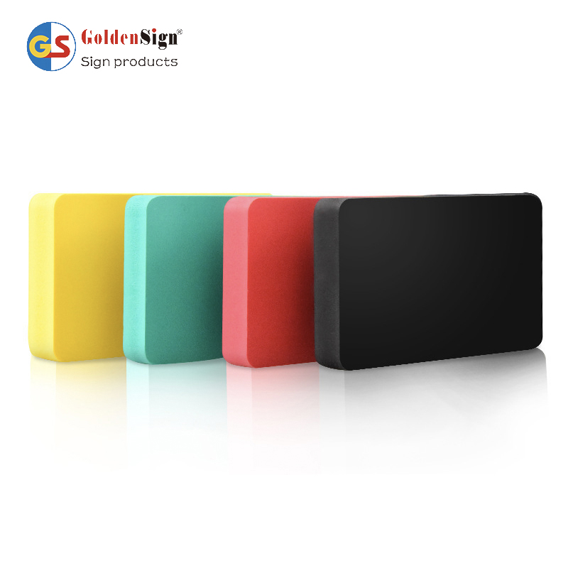 Tabela e kabinetit të mobiljeve Goldensign me ngjyrë të madhe PVC me shkumë 17 mm