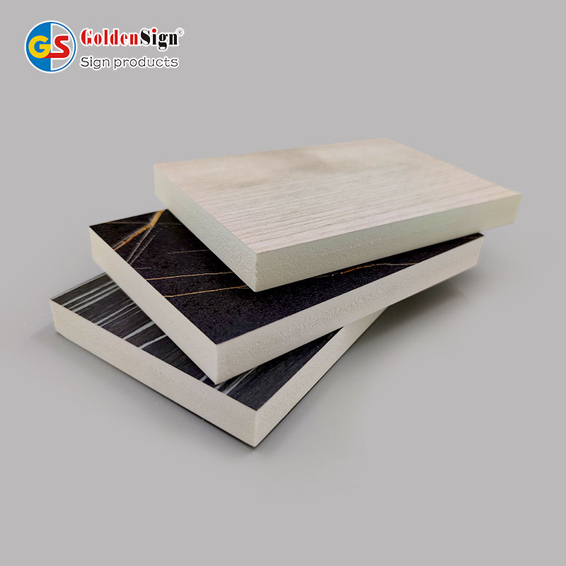 Goldensign Wood Grain PVC Laminated Foam Board for Wall Panels